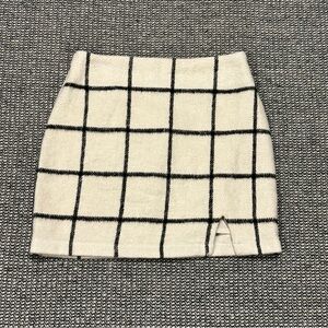 Altar’d State Mini Skirt in Cream and Black